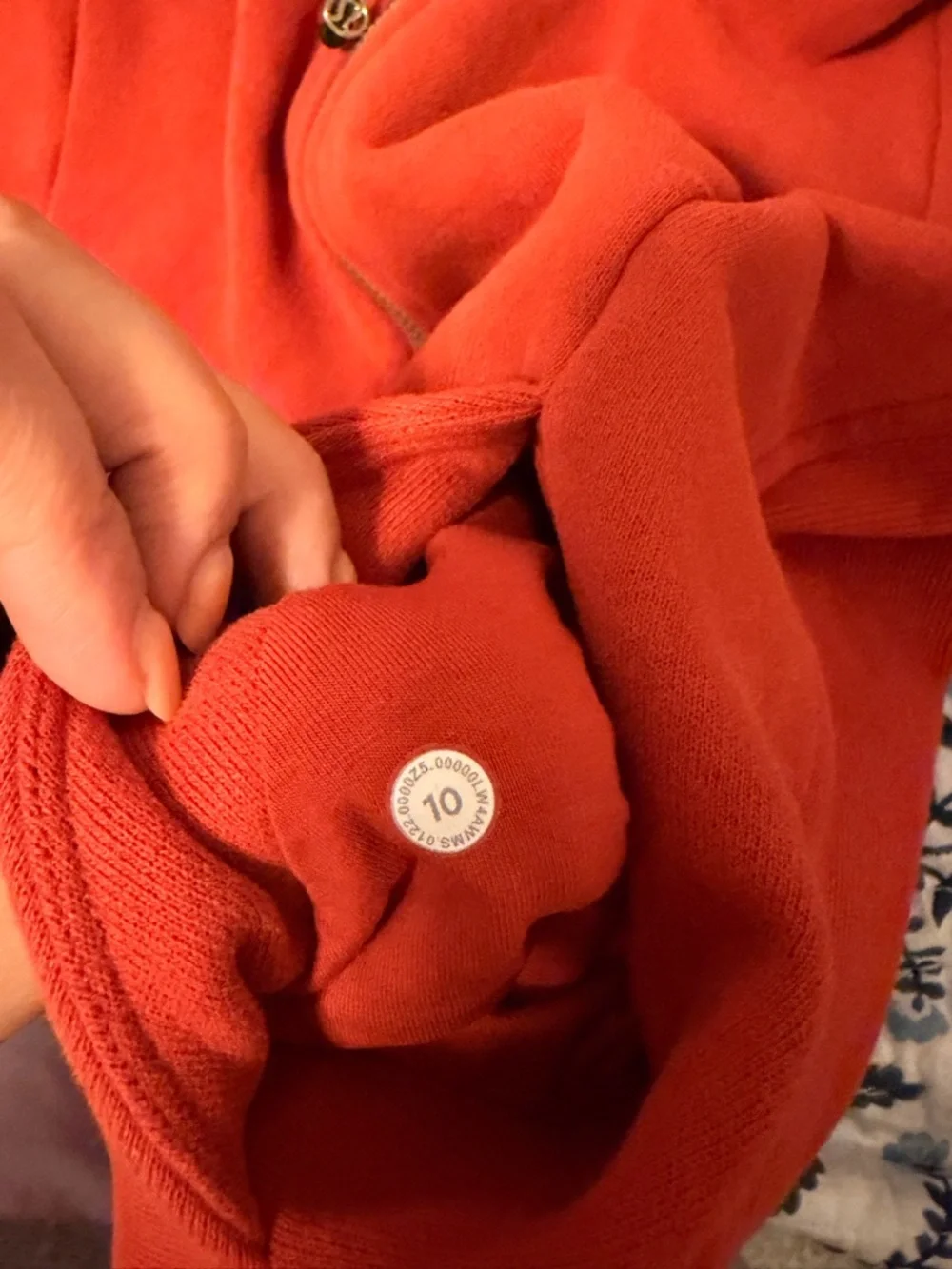 lululemon athletica Red Zip-Up Hoodie